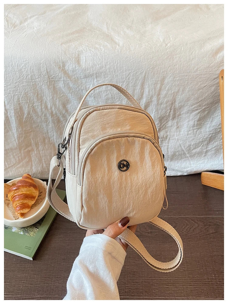 Casual Oxford Fabric Mobile Phone Bag Women's Crossbody Bag Lightweight Trendy Single Shoulder Canvas Bag for Walking