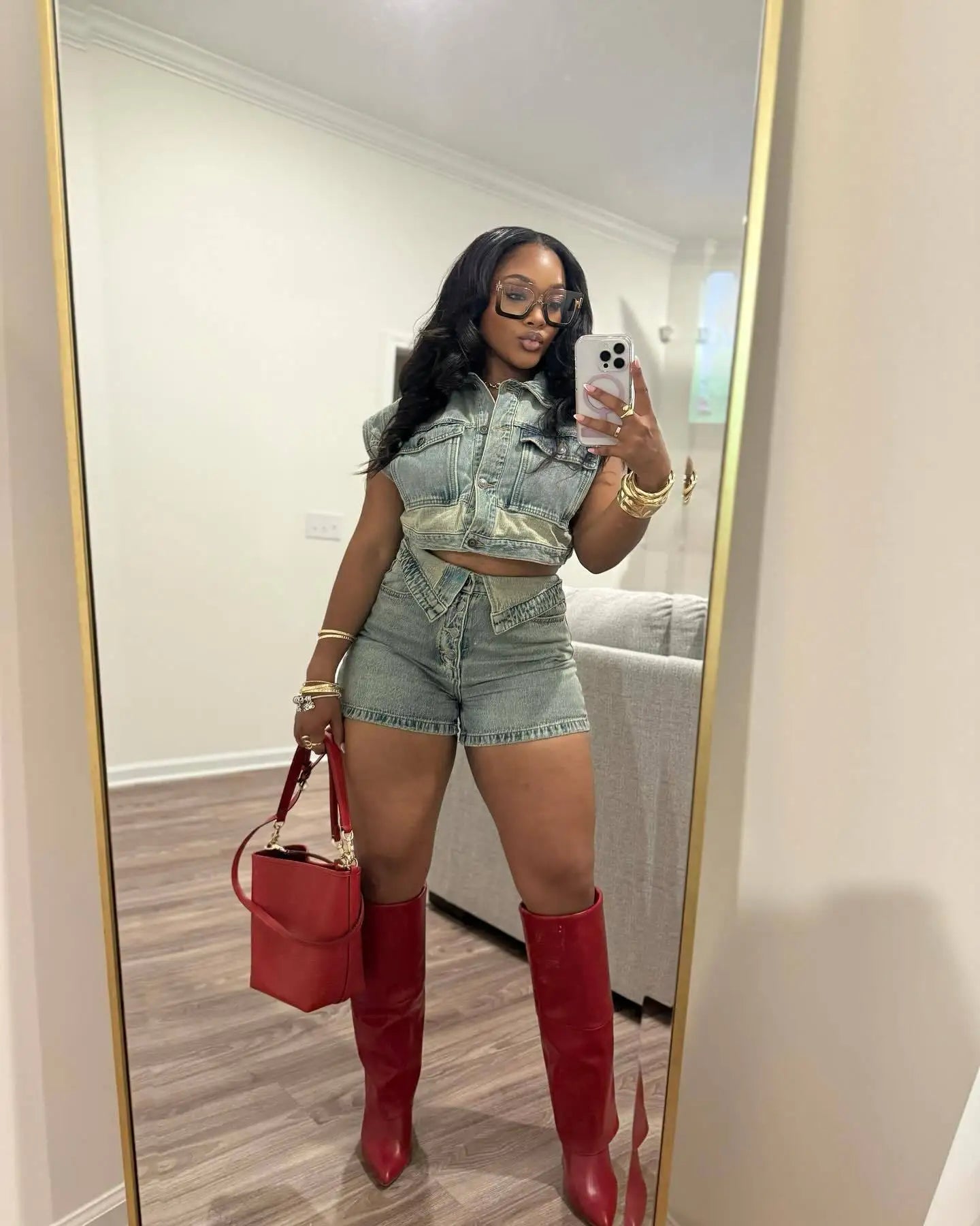 Shorts Sets Women Denim 2 Piece Suit Top Jeans Ensemble Summer 2025 Single Breasted Turn Down Collar Short Pants Vintage Outfits
