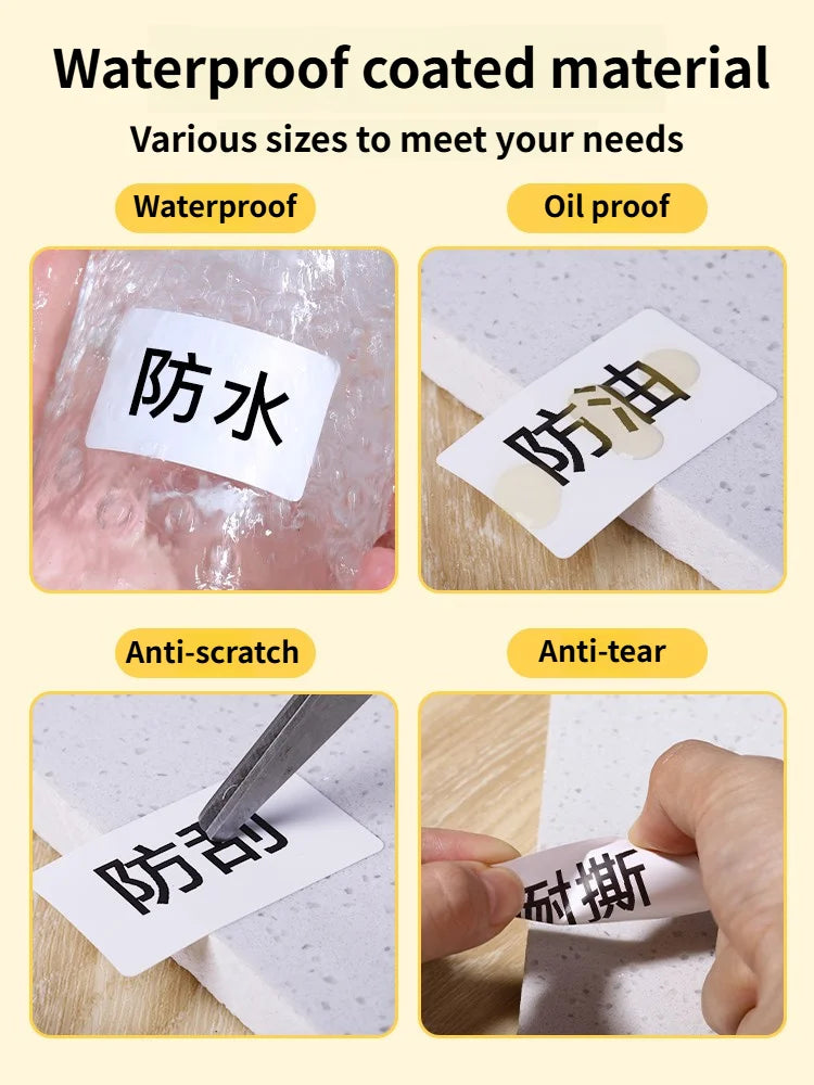 Niimbot B1/B21/B2Pro/B3S/B203/B31/B4 White Label Thermal Clothing Tags Price Food Adhesive Barcode Paper Waterproof Stickers