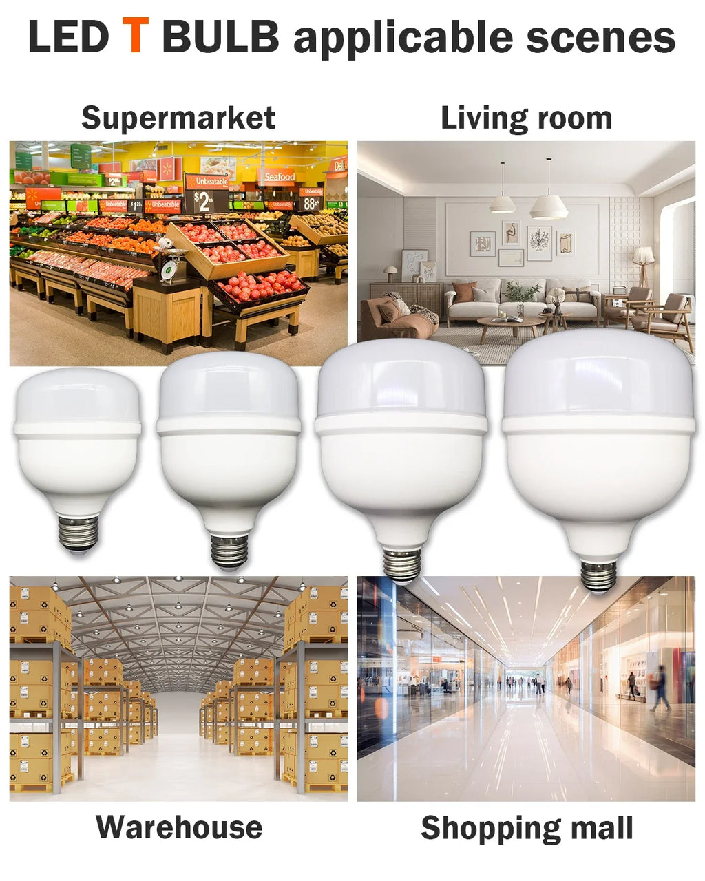 1-5pcs 50W 10W 5000lm Super Bright LED Bulb AC 110V 220V E27 LED Lamp Lampada LED Light Illa Lighting Lamp for Home Livingroom