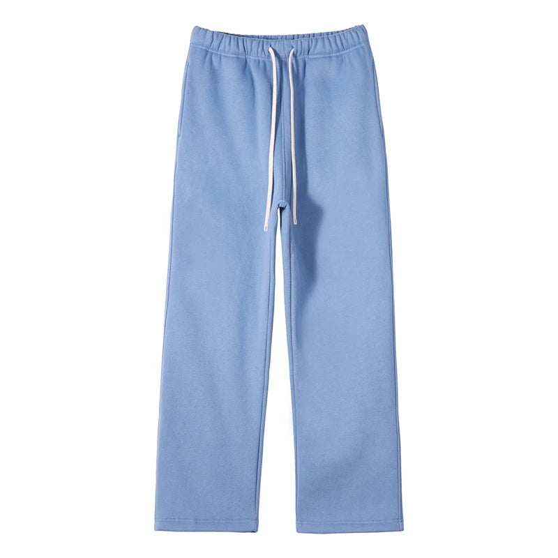 ZODF 2025 Men Casual Winter 350sm Fleece Pants Unisex Loose Soft Comfortable Sport Solid Straight Trousers HY0643