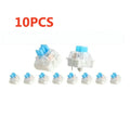 200/10pcs Mechanical Keyboard Switches Blue Switch Customizable Hot-Swappable 3 Pins Cross Stem for Mechanical Keyboard