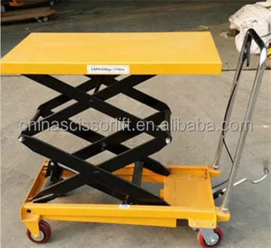 Vehicle Short Tractor Portable Manual Lifter Hydraulic Scaffolding Scissor Lift Table