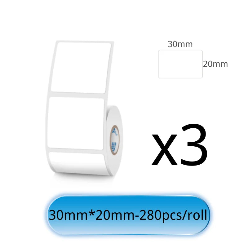 SINMARK White Sticker 3/6/10 Rolls Waterproof Paper Adhesive Label Anti-Oil Use for SK58/SK20/SK35 Mini Thermal Printer Tape