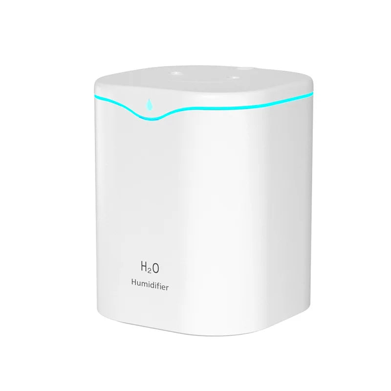 USB Air Humidifier 2L Large Capacity Double Spray Port Essential Oil Humificador Cool Mist Fogger Home Office Aroma Diffuser
