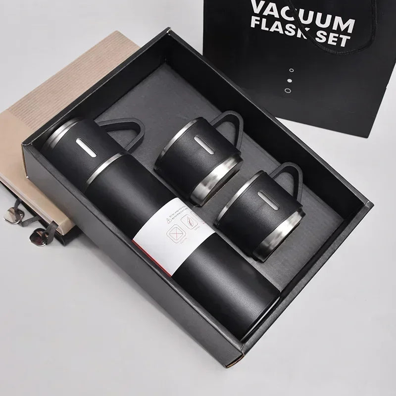 Coffee Thermos Stainless Steel Vacuum-Insulated Water Bottle  Insulated Bottle with Cup for Hot & Cold Drink Outdoor Travel Mug