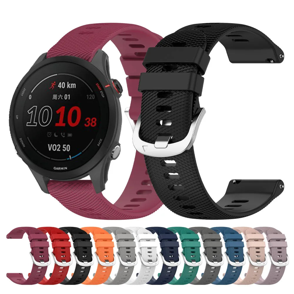 Silicone Strap For Garmin Vivoactive 5 4 Band Forerunner 165 265  255 245 645/Venus 3 Watchband 20mm 22mm Sports Bracelet Correa