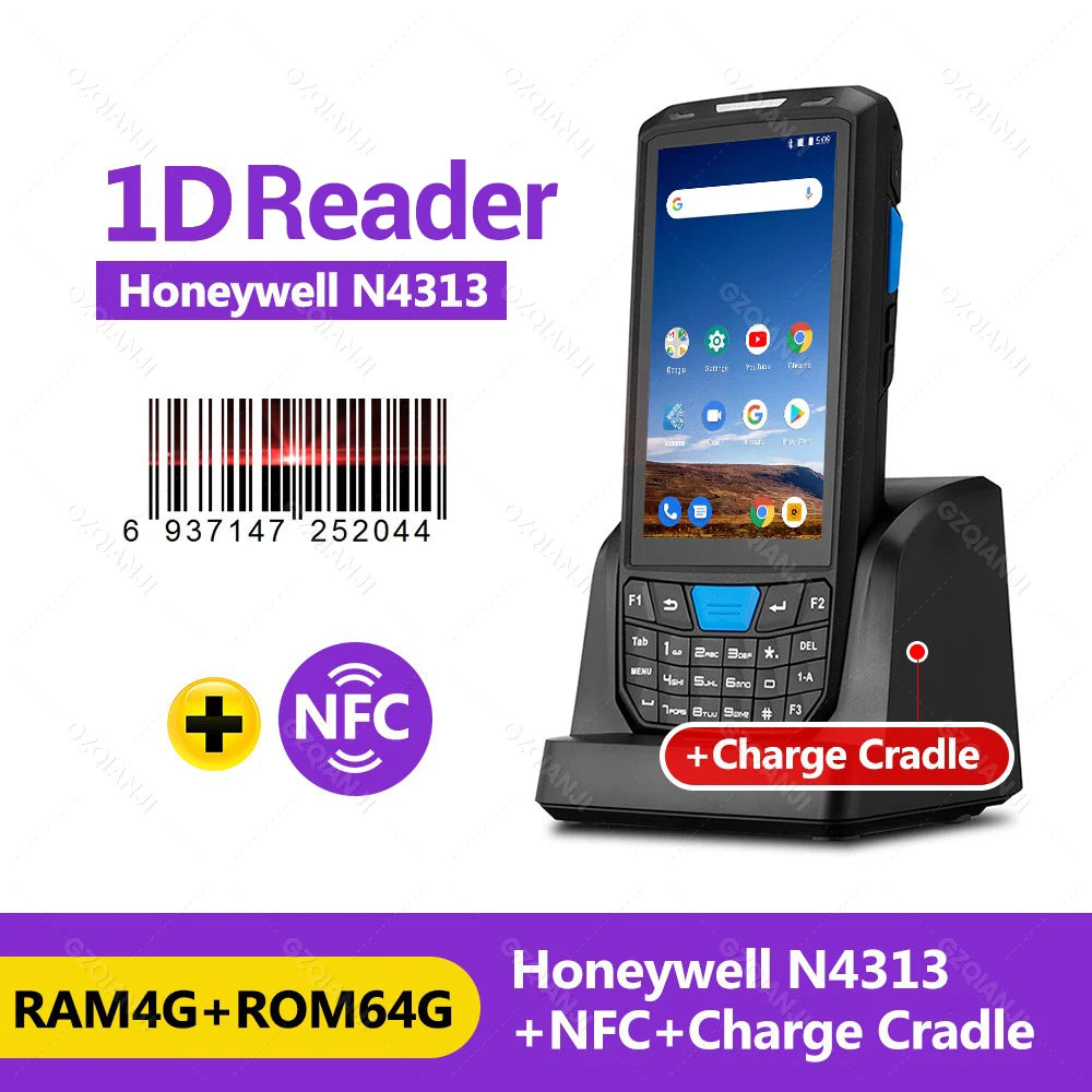 PDA Android Handheld Terminal Honeywell Barcode Scanner 1D 2D QR Portable Data Collector Terminal Device with WIFI 4G NFC