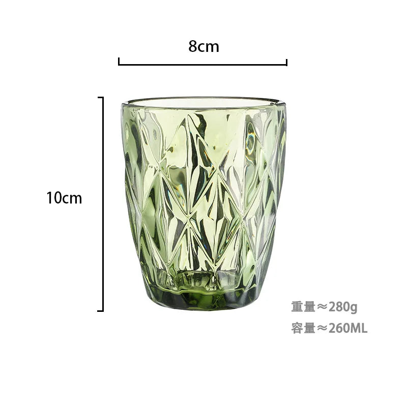 260 ml Water Glass for Juice Beer Tea Milk Wine Drinking Drinkware for Cold Drink Glasses Family and Friends Party