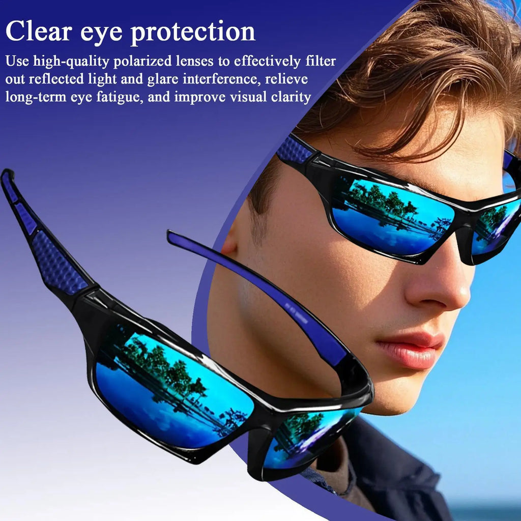 Mens Sun Glasses Comprehensive Protection Sun Glasses Comfortable Fashion Shades Outdoor Sport Eyewear for Driving Running