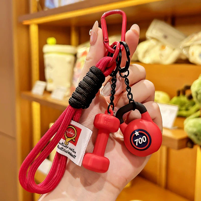 Fitness Keychain for Gym Lovers Premium Gift Sports Enthusiasts Accessories for Workout Bags Water Bottles D-shaped Buckle