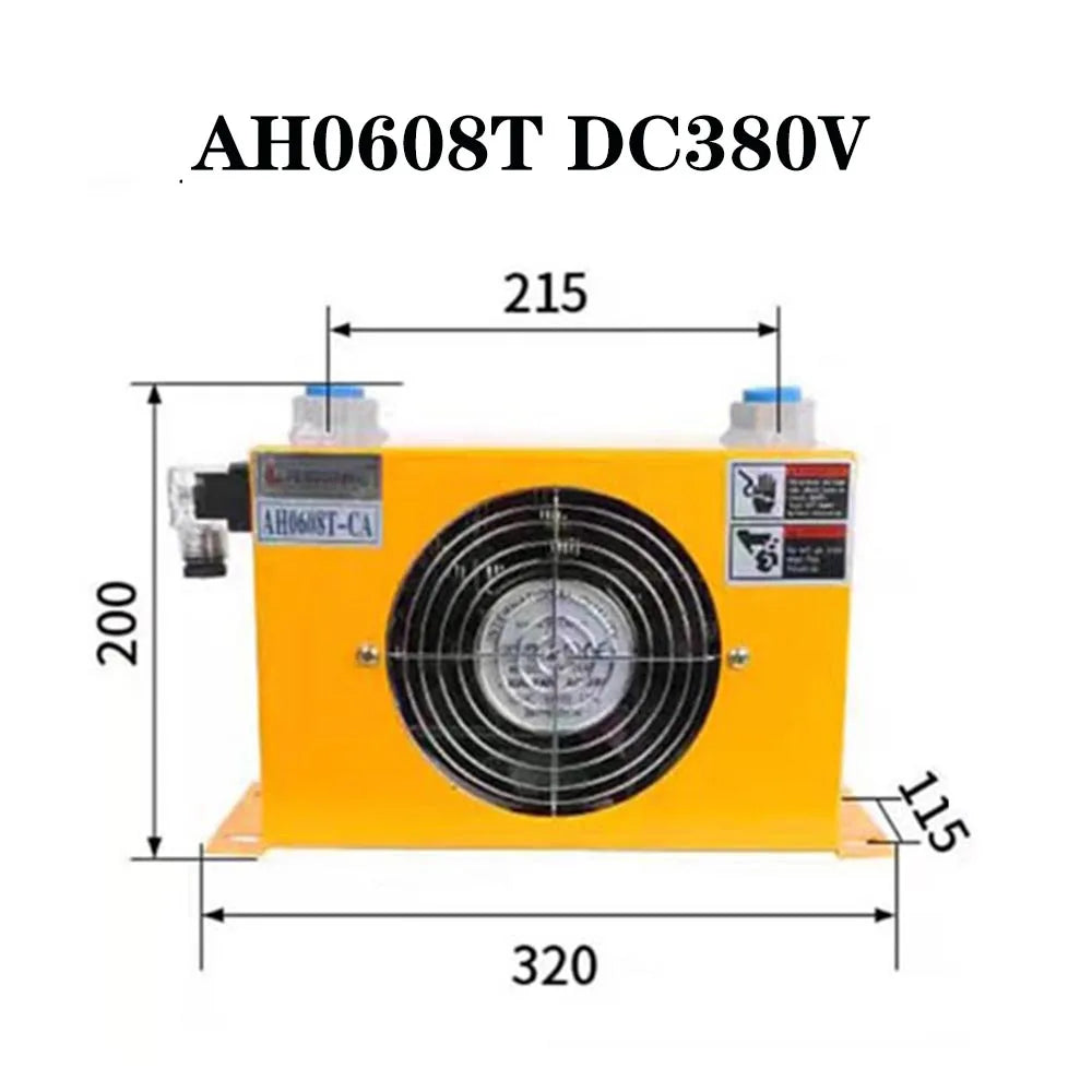 60L/min Hydraulic Air Cooler AH0608T Hot Selling Hardware Tools Air Cooled Oil Radiator Air Cooling Oil Cooler 380V 220V 24V 12V