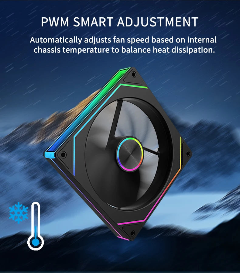 UPSIREN PF-14 V3 140mm chassis fan Motherboard lighting synchronization/ ARGB+PWM Case fans Reqular/Reverse version optiona