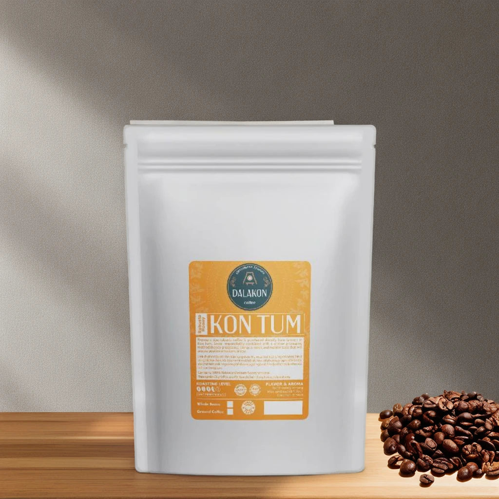 Best Price Premium Quality 500g Dalakon Kon Tum Whole Robusta Beans Italian Style Espresso Coffee Powder Viet Nam Bulk Bag Best