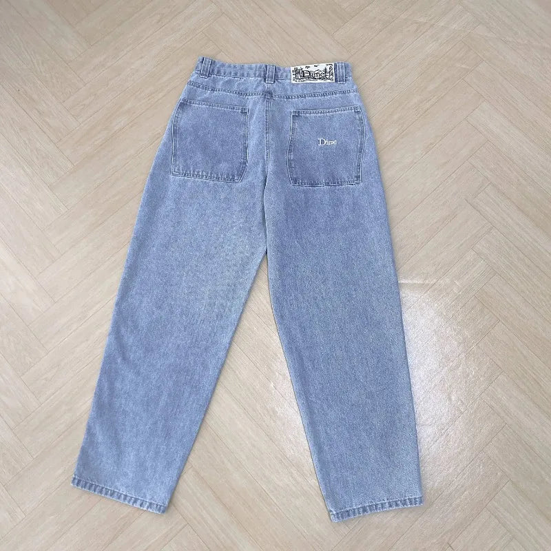 2025 Dime Jeans for Men Dime Skate Baggy Jeans Embroidery Denim Simple Dime Pants Women Jeans Mujer Hot Traf Men Jean