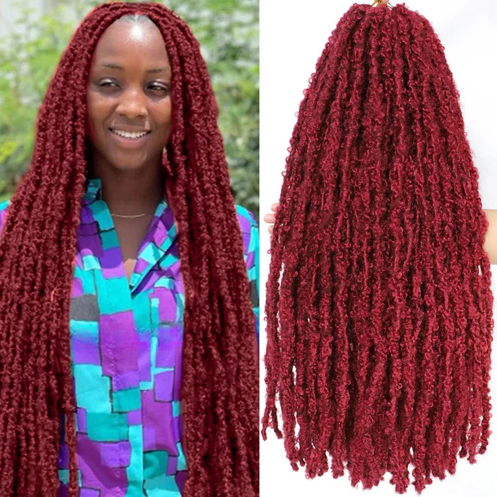 12 14 18 24 36 Inches Distressed Butterfly Locs Crochet Hair Faux Locs Crochet Braids Messy Soft Locs Braiding Hair Extensions