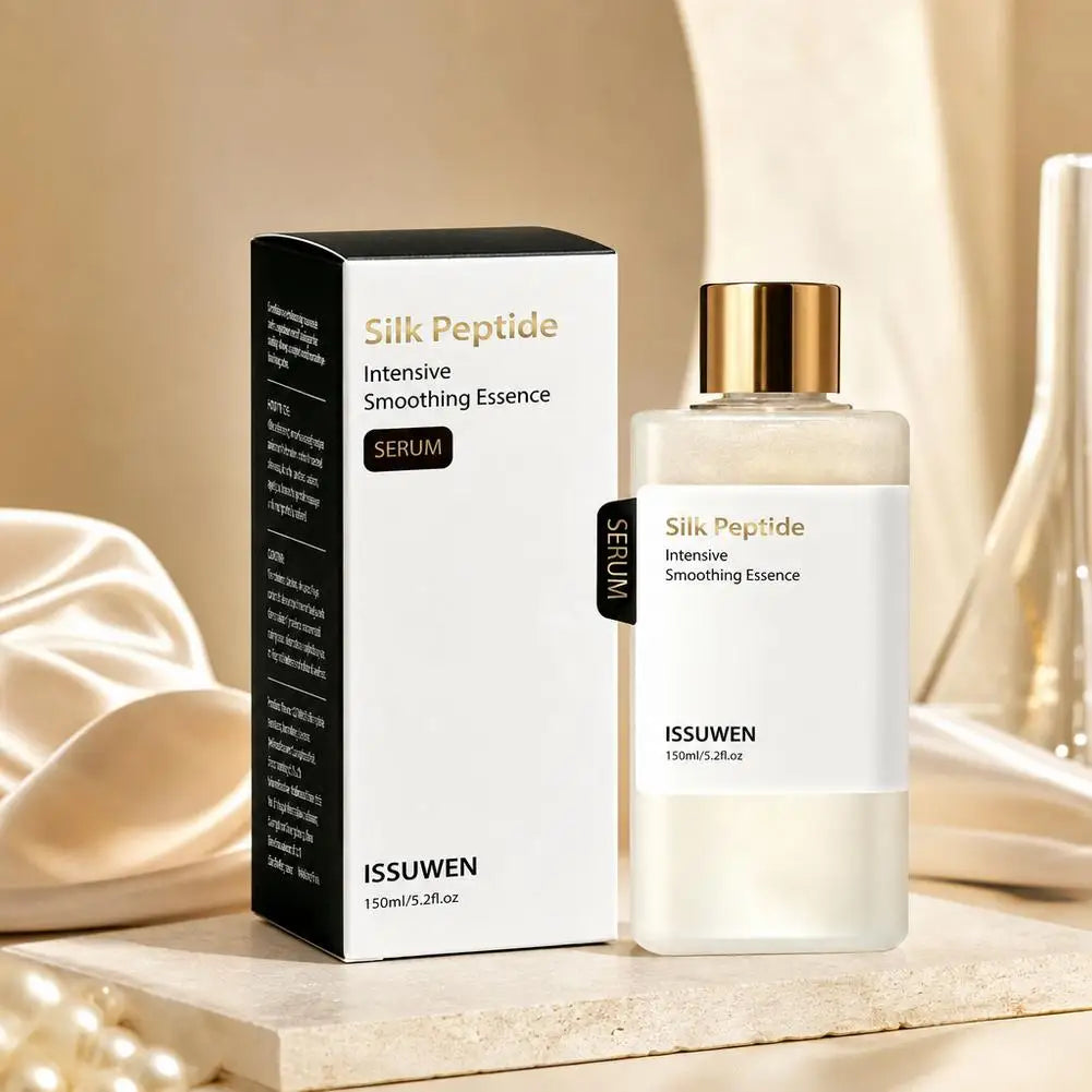 150ml Silk Peptide Intensive Smoothing Essence Fine Line Reduction Refreshing Hydrating Serum Korean Brand Collagen Face Care