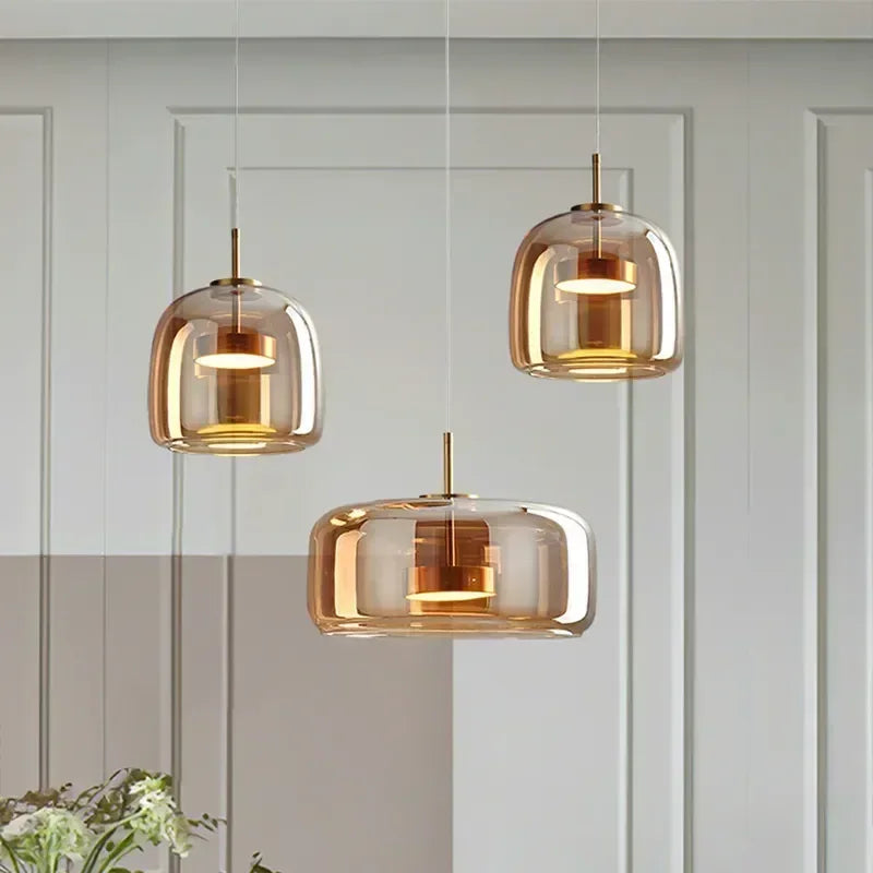 Modern Glass Pendant Light luxury Deco Nordic Led Hanging Light Fixtures  Modern Luminaire Suspension lamp