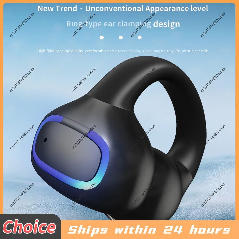 Bluetooth 5.4 Earphone Ear Clip Headphones Multi-Purpose BT Sports Headphones Waterproof Sports Stereo Earbuds Earring Ear Hook