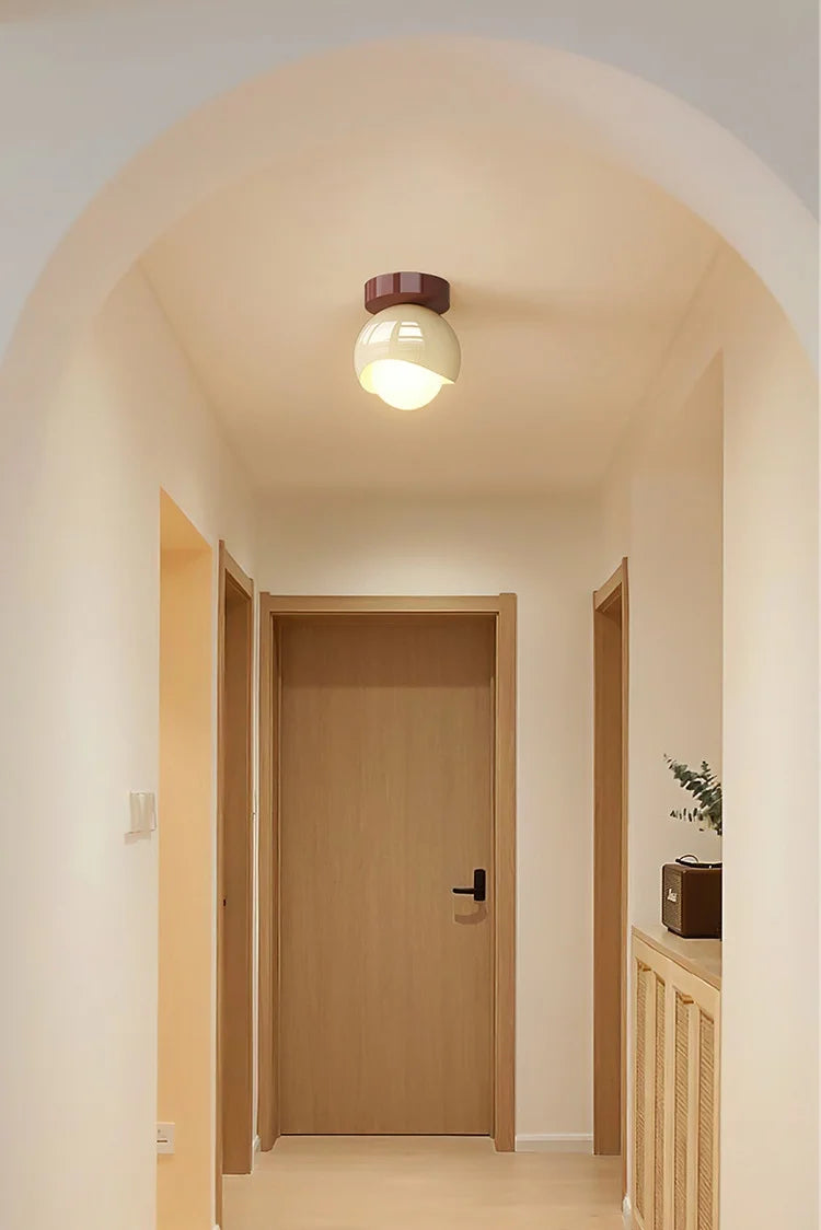 IWHD Glass Iron LED Ceiling Lamp Home Lighting Aisle Restaurant Living Room Light Fixtures Modern Ceiling Lights Decoration