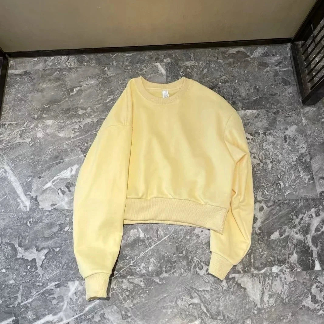 Hlo Yoga unisex cotton sweatshirts sweatpants loose hoodie Pull Rope sweatshirts jogging loose and comfortable se