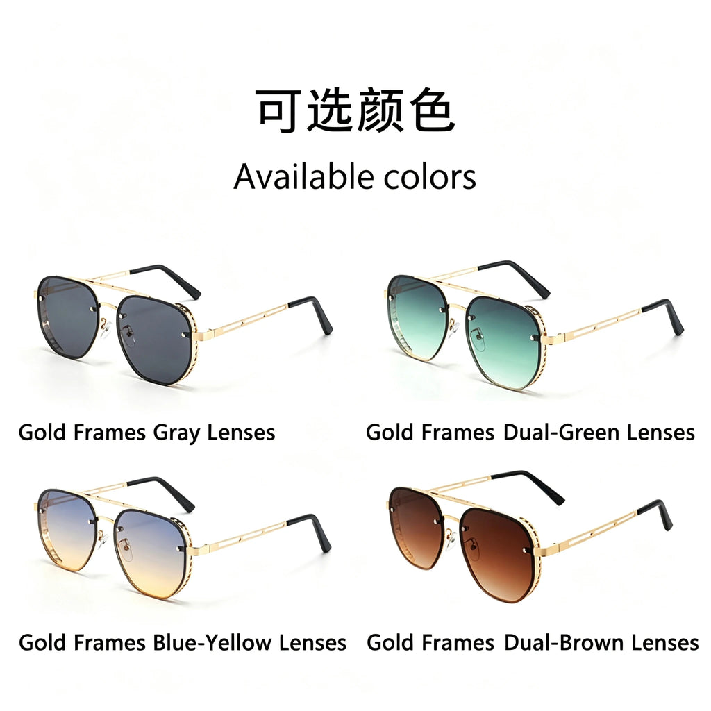 Fashionable New Style Sunglasses Trendy Outdoor Sun Protection Travel Glasses High-end Sun-shading Glasses8820