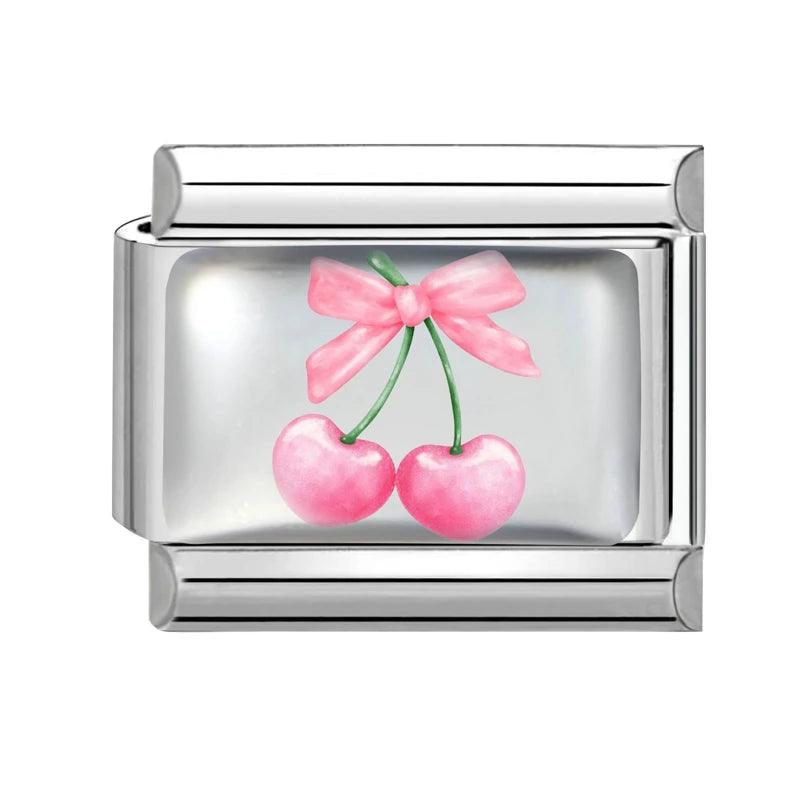 2025 Women's Fashion Colorful Flowers Sunflower Tulip Orchid Daisy Italian Charms Fit 9mm Stainless Steel Bracelet DIY Jewelry