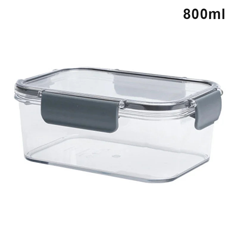 Portable Lunch Box for Kids School Microwave Transparent Bento Box with Compartments Salad Fruit Food Sealed Jar Container Box