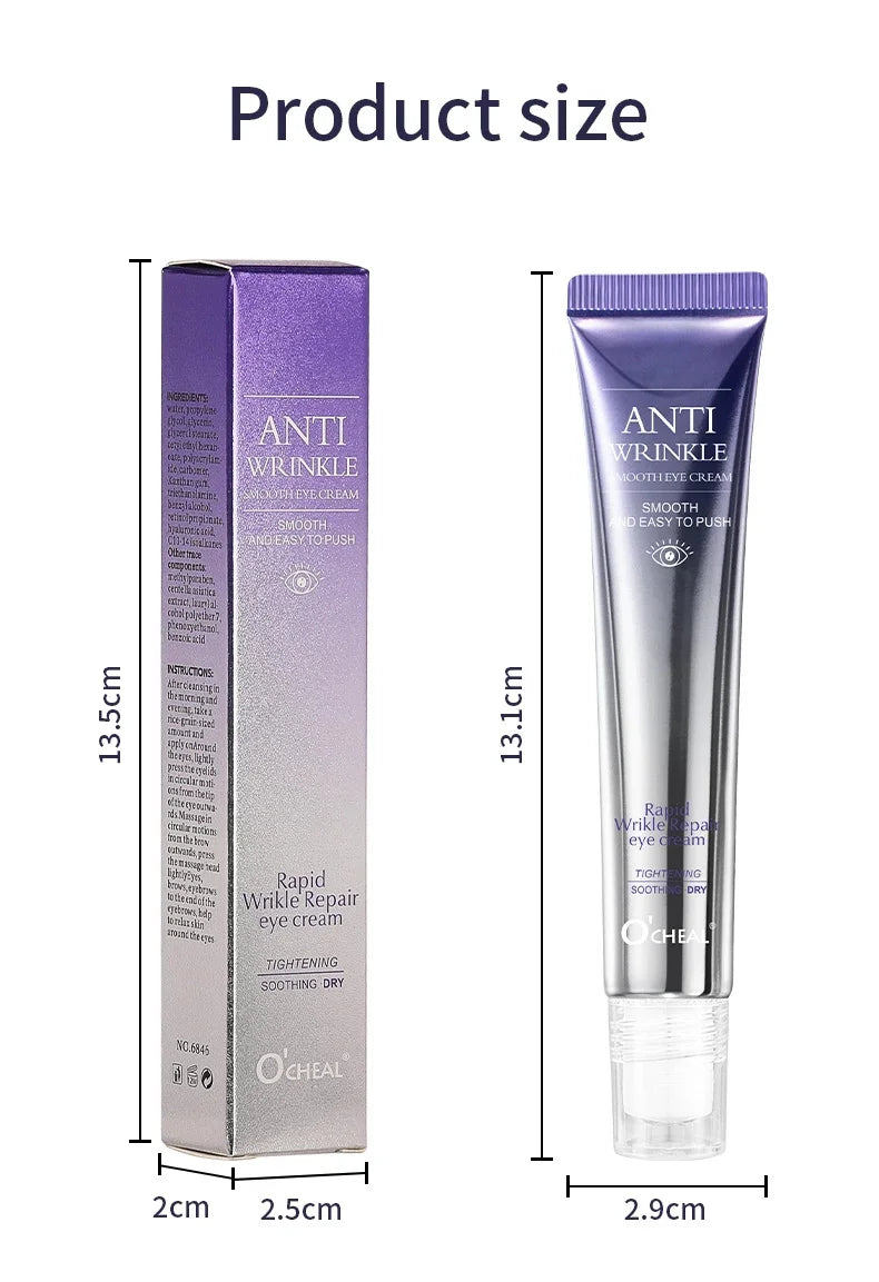 Anti Wrinkle Anti Dark Circle Eye Cream Roller Massager Moisturizing Eye Bags  Retinol Anti Aging Eye SkinCare Products O'CHEAL