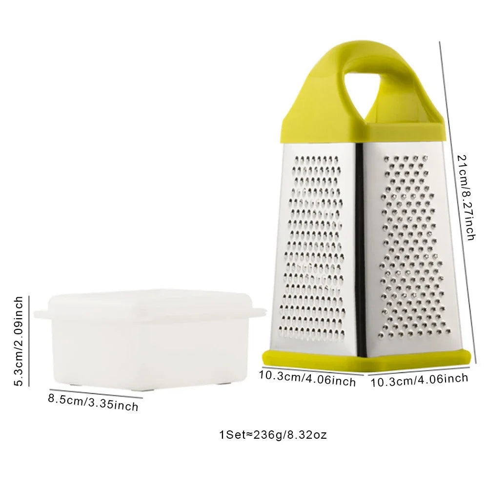 Multifunctional Vegetable Grater Chopper 4 Side Manual Stainless Steel Cheese Garlic Ginger Fruit Cutter Slicer Kitchen Gadgets