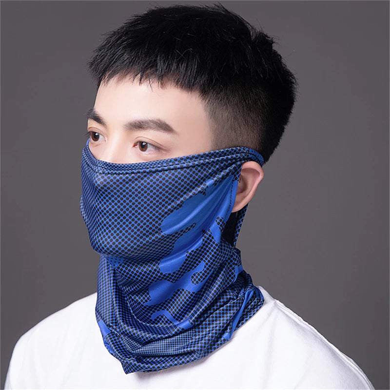 UV Protection Ice Silk Neck Gaiter Breathable Face Cover Tube Scarf Outdoor Cycling Hiking Sports Bandana Neck Tube