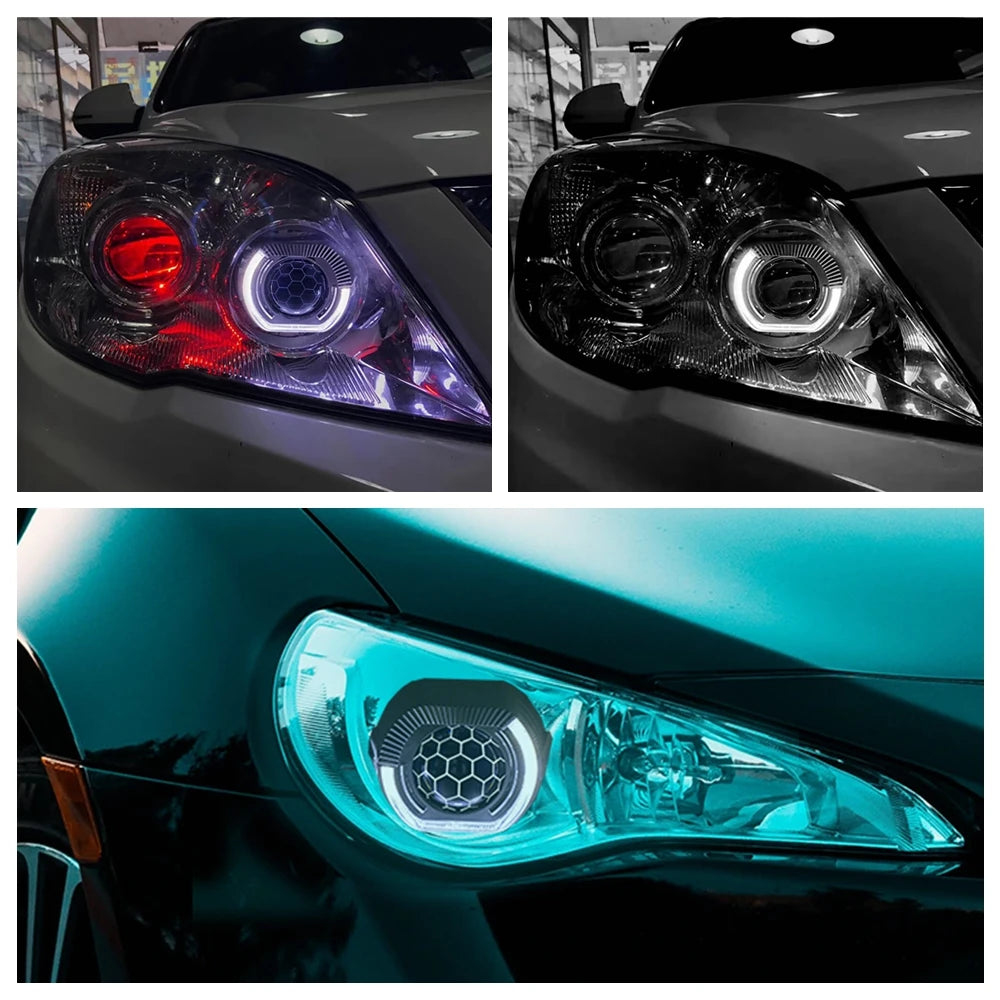90W 2 PCS 3.0 Inch Blue Bi LED Projector Lens Universal Headlight Retrofit For H1 H4 H7 H11 Auto Light Headlamp Car Accessory
