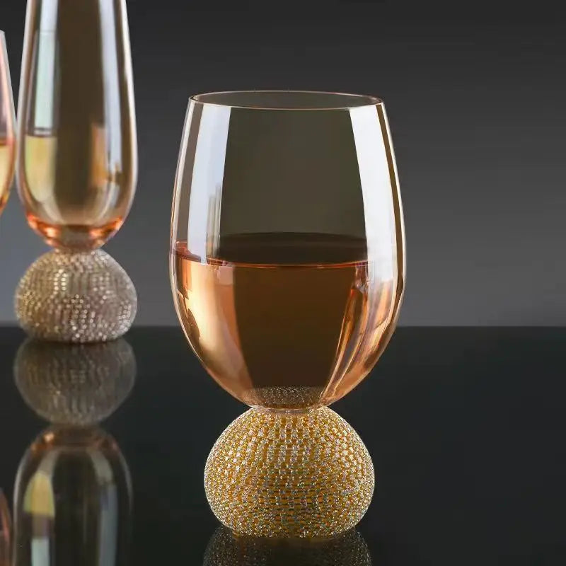 Fairy wine glasses pink diamond whisky glasses decorated with goblets red wine glasses wine glasses