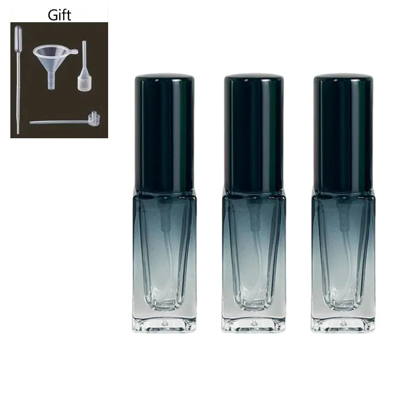 3pcs 5/10ml High Quality Perfume Spray Bottle Portable Empty Glass Cosmetic Atomizer Spray Container Travel Refillable Bottles