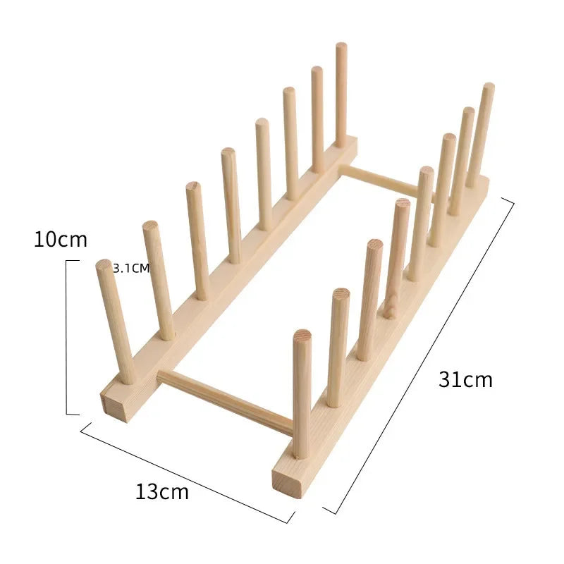 Practical DIY Locker Bamboo Drain Rack Wooden Plate Rack Dish Rack Kitchen Organizer For Plates/Cutting Boards/Plates/Cups