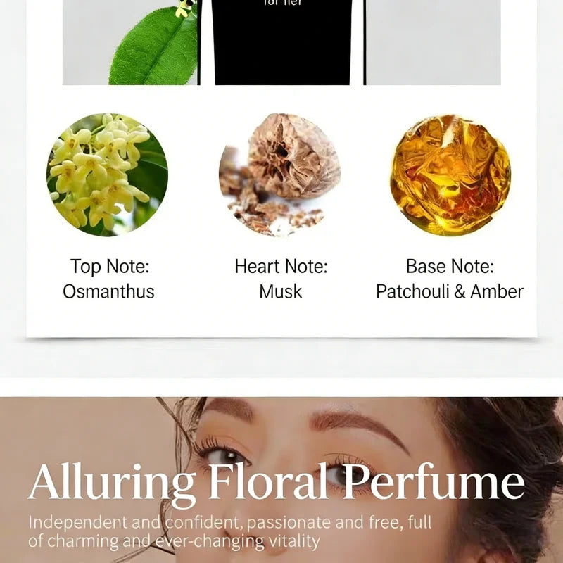 100ml Premium Eau de Parfum for Her, Sophisticated Woody Floral Scent Perfect for Daily Wear