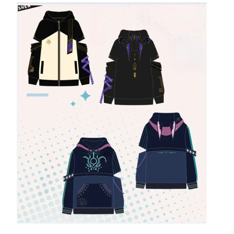 Cyno Tighnari Hoodies Genshin Impact Costume Cyno Zipper Jacket Men Women  Fashion Pullover Boys Girls Cool Streetwear Hoodies