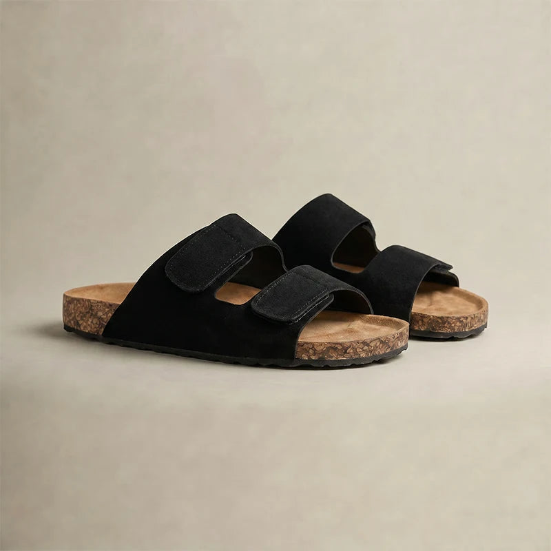 Men's one strap slip on casual slippers summer new breathable lightweight anti-slip comfort beach shoes outdoor walking slippers
