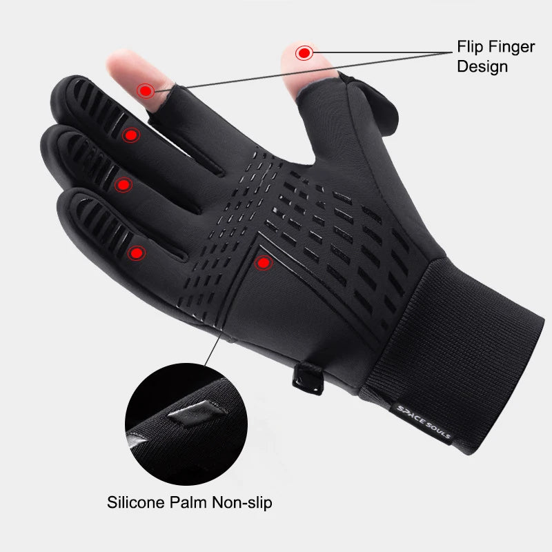 Winter Men's Women's Warm Gloves Windproof Touchscreen Gloves Outdoor Sports Cycling Fishing Skiing Running Gloves