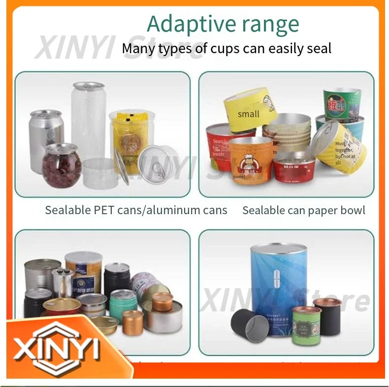 Electric Full Automatic Can Sealing Machine for Food Beverage Cup Seamer Cap Lids Close Sealing for Commercial Use Industrial