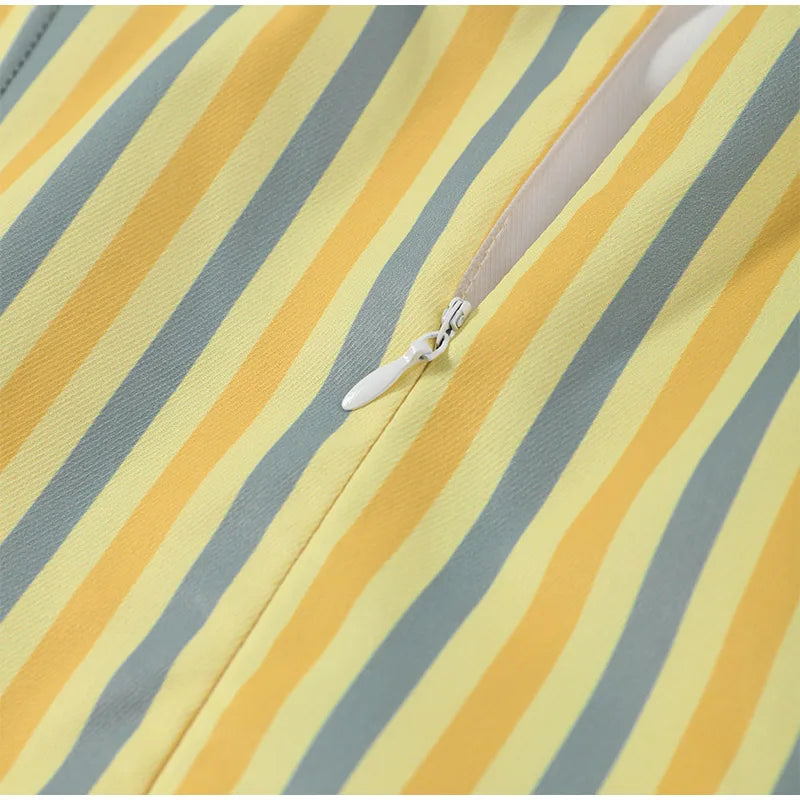 Casual Striped Pleated Vest Pants Women's Set Elegant Sleeveless O-neck Top Wide Leg Trousers 2026 Summer Vacation Lady Outfit
