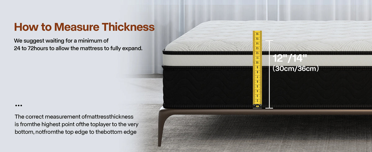 12 Inch Gel Memory Foam Hybrid Mattress,Twin Full Quenn King Individual Pocket Coil Innerspring Mattress for Pressure Relief & Motion Isolation, Medium Firm Mattress for Bedroom, CertiPUR‑US Certified