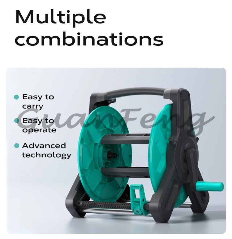 High-quality outdoor garden water pipe reel rack 30m 40m high-pressure water pipe access rack for courtyard and backyard durable