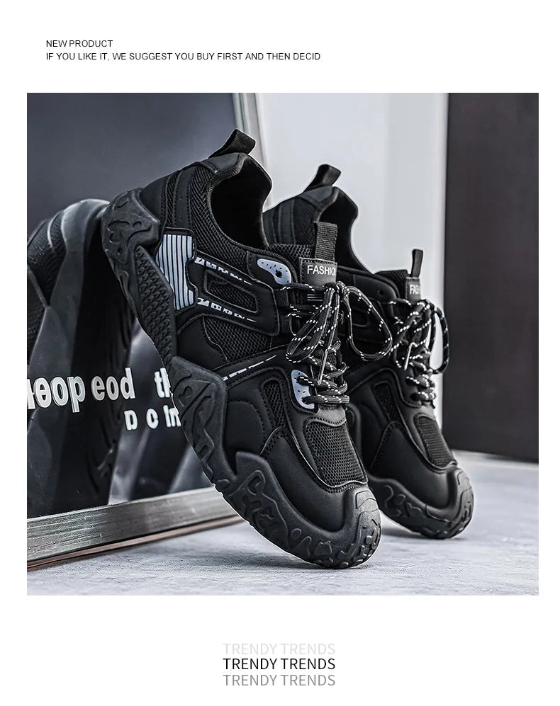 Men's 2026 Summer New Breathable Hiking Sneakers Anti-Slip Wear-Resistant Outdoor Casual Daily Streetwear Footwear in 3 Colors