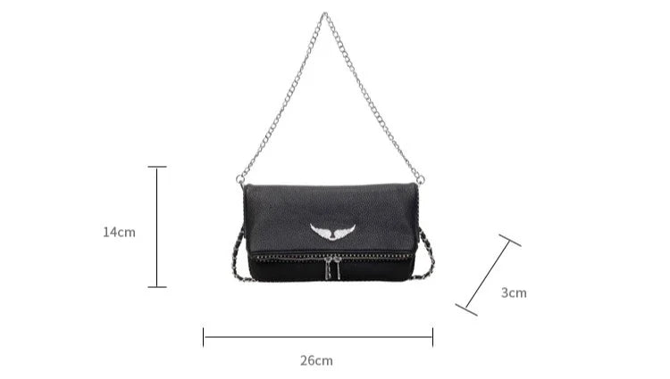 2026 Fashion Underarm Shoulder & Crossbody Bag, Wing Mini Square Bag for Women,Cute Small Purse, Versatile Chic Handbag