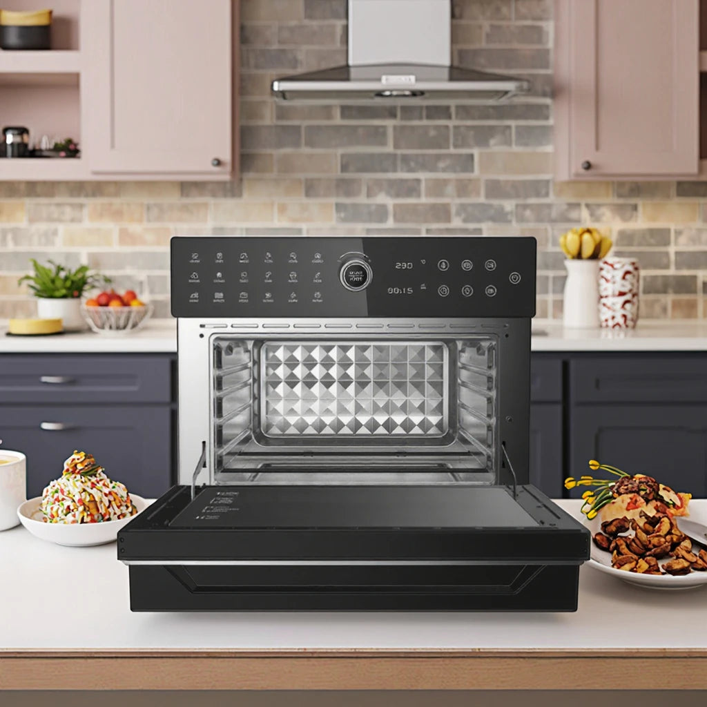 30L Electric Touch Screen Air Fryer Oven Stainless Steel Multifunctional Countertop Convection Dutch Household Chicken Pizza