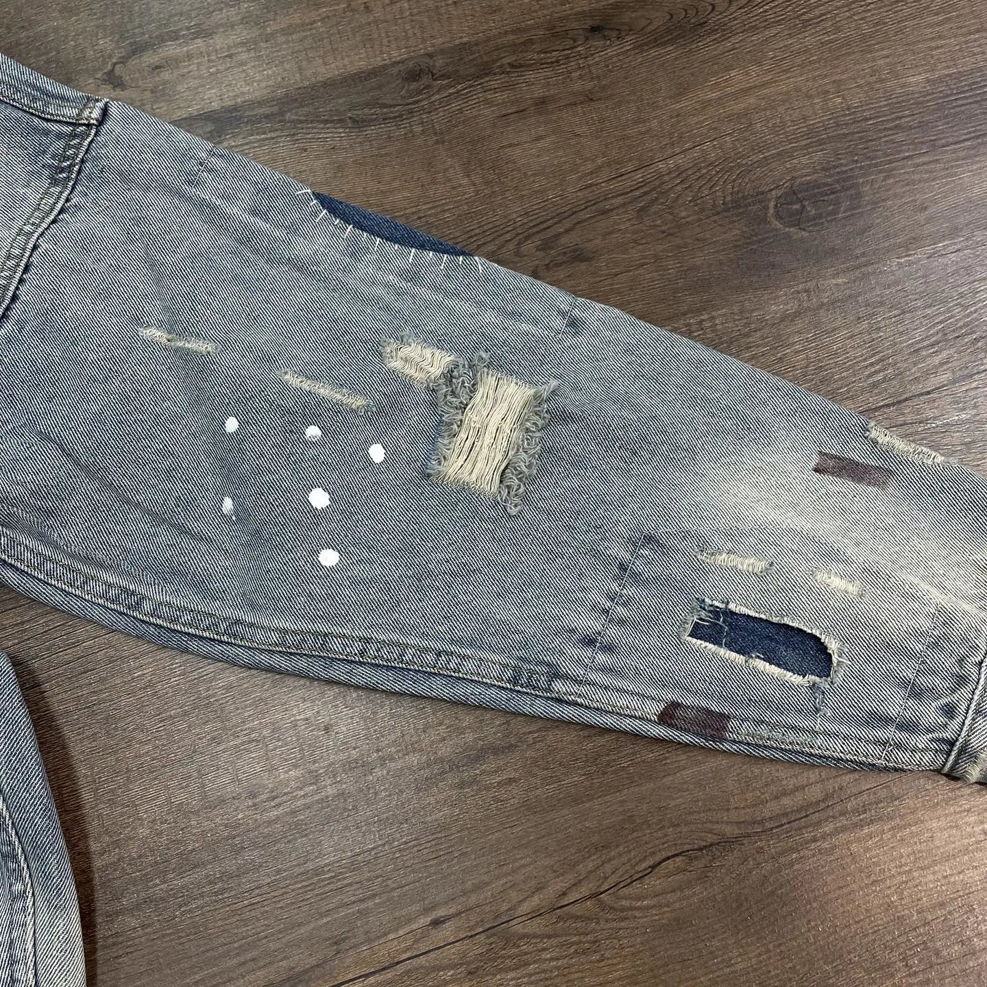 Yao Fashion SAINT OF MICHAEL Damaged Aged Ripped Denim Jackets Streetwear Loose Oversize Unisex High Quality Jacket For Men