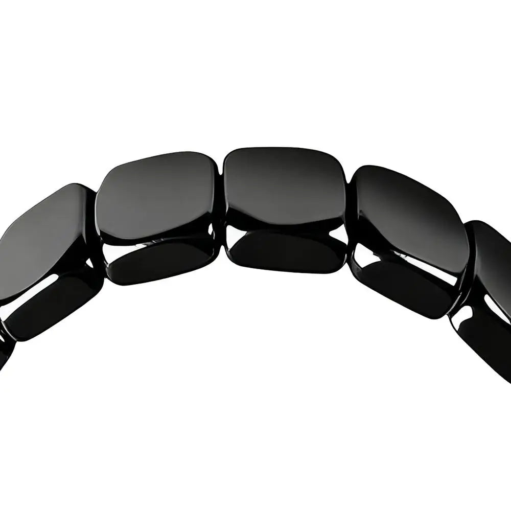 Black Natural HematiteBracelet For Men Reclaim Jewellery Wrist HematiteStone Beaded Healing Bracelet Edge Confidence For Men