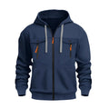 2026 Men's Casual Zipper Hoodie Fashionable Street Style Comfortable Loose Version Autumn/Winter Warm Hoodie Men's Clothing