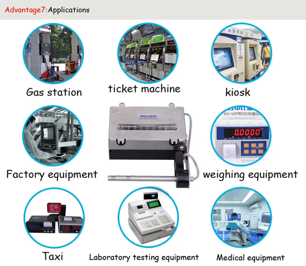 80mm Embedded Thermal Printer Kiosk Receipt Printer with Auto Cutter 180mm/s Speed Printing for USB TTL /RS232 Interface